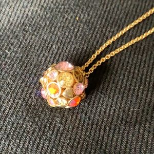Gold-toned sparkly ball necklace